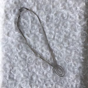 Vintage sterling liquid silver tube bead necklace